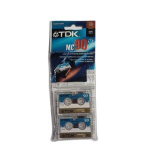 TDK MC90 Microcassette Audio 90 Minute Tape Lot of 2 NEW